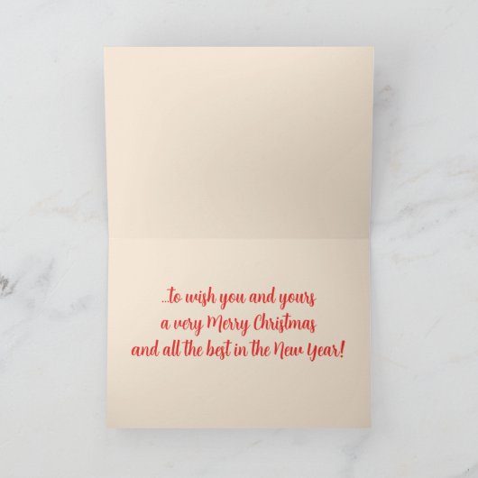 Bewerkbare envelop bessen en bloemen Kerstmis Kaart (Binnen)