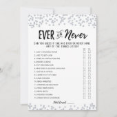 Bewerkbare Ever or Never Vrijgezellenfeest game Ka Kaart (Voorkant)