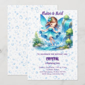 Bewerkbare Fairy verjaardagsuitnodiging Kaart (Voorkant / Achterkant)
