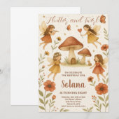 Bewerkbare Fairy verjaardagsuitnodiging Kaart (Voorkant / Achterkant)