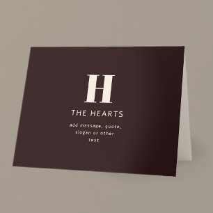 Bewerkbare familienaam of bedrijfsnaam kaart