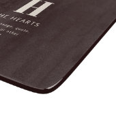 Bewerkbare familienaam of bedrijfsnaam snijplank (Hoek)