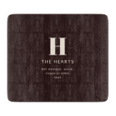 Bewerkbare familienaam of bedrijfsnaam snijplank (Voorkant)