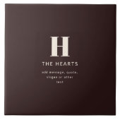 Bewerkbare familienaam of bedrijfsnaam tegeltje (Voorkant)