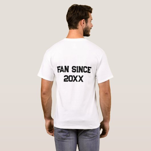 Bewerkbare Fan Van Sportteam Sinds T-shirt (Achterkant volledig)