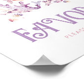 Bewerkbare Favorieten Ocean Party Sign Poster (Hoek)