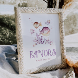 Bewerkbare Favorieten Ocean Party Sign Poster