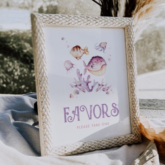 Bewerkbare Favorieten Ocean Party Sign Poster