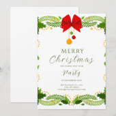 Bewerkbare Feest Uitnodiging | Kerstmis (Voorkant / Achterkant)