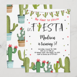 Bewerkbare Fiesta Verjaardag Kaart