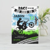 Bewerkbare fiets verjaardagsuitnodiging kaart (Staand voorkant)