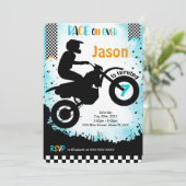 Bewerkbare fiets verjaardagsuitnodiging kaart (Staand voorkant)