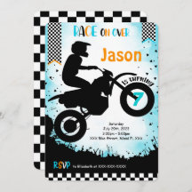 Bewerkbare fiets verjaardagsuitnodiging