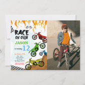 Bewerkbare Fietsfoto uitnodiging (Voorkant)