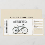 Bewerkbare fietstour Cadeaubon Kaart (Voorkant / Achterkant)