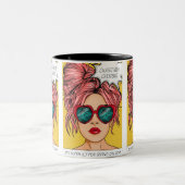 Bewerkbare film die hem de Pop kunstschildering ge Tweekleurige Koffiemok (Center)