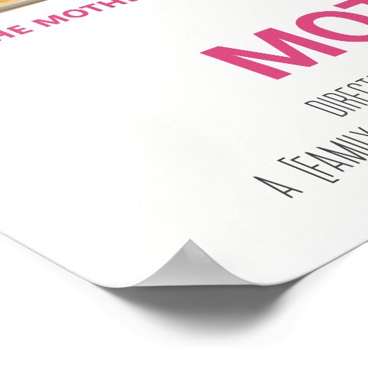 Bewerkbare Film Poster Moederdag Gift voor Mam (Hoek)