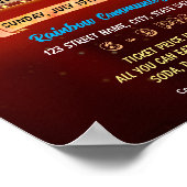 Bewerkbare filmavond fondsenwerving flyer poster (Hoek)