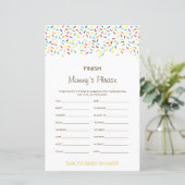 Bewerkbare 'Finish Mommy's Phrase' Baby Shower (Staand voorkant)