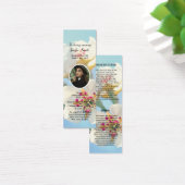 Bewerkbare Floral Funeral Bladwijzer Sjabloon Mini Visitekaartjes (Bureau)