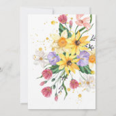 Bewerkbare Floral Horse Verjaardag Uitnodiging Sja (Achterkant)