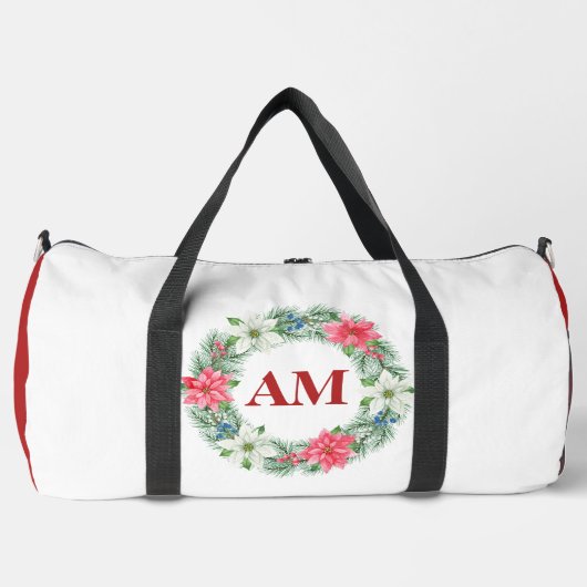 Bewerkbare Floral Monogram Tas – Gepersonaliseerd (Voorkant)