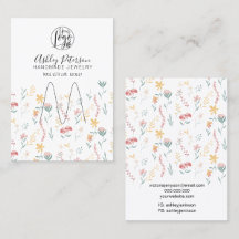 Bewerkbare florale logo sieraden ringhouder