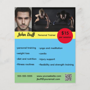 Bewerkbare Flyer Persoonlijke Trainer