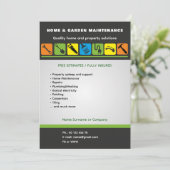 Bewerkbare Flyer Template voor Huisdiensten Kaart (Staand voorkant)