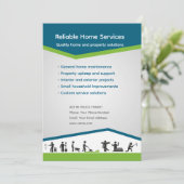 Bewerkbare Flyer Template voor Huisdiensten Kaart (Staand voorkant)