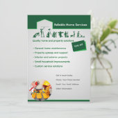 Bewerkbare Flyer Template voor Huisdiensten Kaart (Staand voorkant)