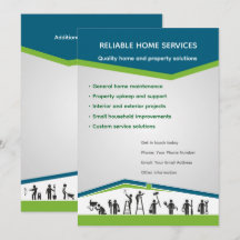 Bewerkbare Flyer Template voor Huisdiensten