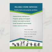 Bewerkbare Flyer Template voor Huisdiensten Kaart (Voorkant)