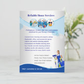 Bewerkbare Flyer Template voor Huisdiensten Kaart (Staand voorkant)