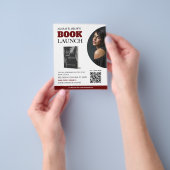 Bewerkbare flyer voor boeklancering (Hand)