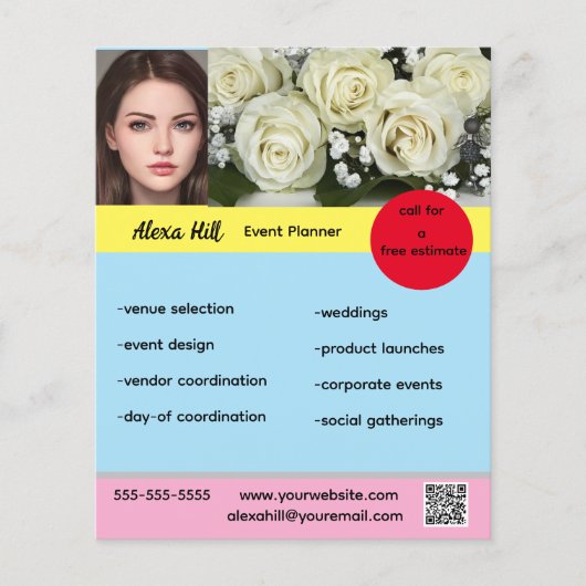 Bewerkbare Flyer voor eventplanning (Voorkant)