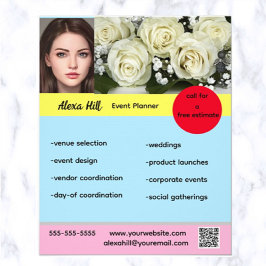 Bewerkbare Flyer voor eventplanning