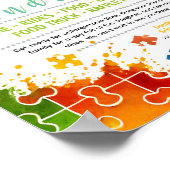 Bewerkbare flyer voor fondsenwerving voor Autisme Poster (Hoek)