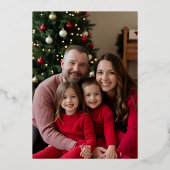 Bewerkbare Folie Kerst Kaart Sjabloon Twee foto's (Achterkant)