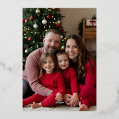 Bewerkbare Folie Kerst Kaart Sjabloon Twee foto's (Achterkant)