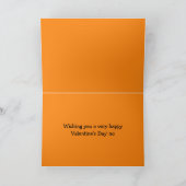 Bewerkbare Folk Art Cats Valentijnsdag Kaart (Binnen)