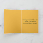 Bewerkbare Folk Art Kom met Fruit Verjaardag Kaart (Binnen)