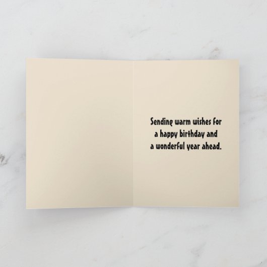 Bewerkbare Folk Art Stier en Bloemen Kaart (Binnen)