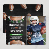 Bewerkbare Football fotouitnodiging Kaart (Voorkant / Achterkant)