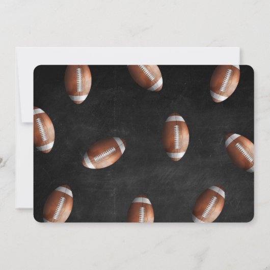 Bewerkbare Football fotouitnodiging Kaart (Achterkant)