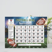 Bewerkbare Football Kalender Fundraiser Flyer Kaart (Staand voorkant)
