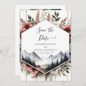 Bewerkbare foto Barnyard Wedding Save The Date (Voorkant / Achterkant)