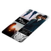 Bewerkbare foto Collage Modern opslaan datum Magneet (Linkerzijde)