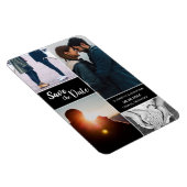 Bewerkbare foto Collage Modern opslaan datum Magneet (Rechterzijde)