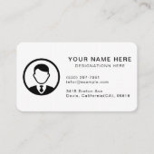 Bewerkbare foto- en QR-code professioneel Visitekaartje (Voorkant)